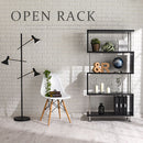 オープンラック〔4段タイプ〕 オープンラック DVDラックCDラックDVD収納コミックラックデザイン家具壁面収納木目調シェルフ多目的ラック本収納 オープンラック 4段タイプ ぼん家具