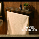 タオルラックホルダー タオル掛け トイレ 棚付き タオルホルダー 壁掛け おしゃれ 天然木無垢材 タオルラック 木製 棚 スチール製 トイレ収納 壁付け ラック タオルハンガー 飾り棚 ぼん家具