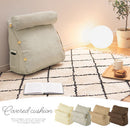 カバー付きクッション 背もたれ クッション おしゃれ 腰当 三角クッション 枕 ミニ 三角枕 スマホ枕 テレビ枕 洗える カバー 背中当て 背当て ソファ クッションチェア 椅子 ぼん家具