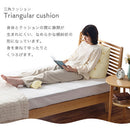 カバー付きクッション 背もたれ クッション おしゃれ 腰当 三角クッション 枕 ミニ 三角枕 スマホ枕 テレビ枕 洗える カバー 背中当て 背当て ソファ クッションチェア 椅子 ぼん家具