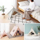 ペットテント ペットハウス 犬小屋 室内用 ペットテント ペットベッド 犬 猫 おしゃれ 木製 テント型 洗える 収納付き 軽量 約 幅60 奥行60 高さ70cm 寝床 ぼん家具