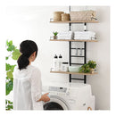 つっぱり式ラック専用フック4本セット 当店 つっぱり式ラック 専用 フック 4本セット 黒 銀色 オプション パーツ s字フック 金具 頑丈 カバン 鍵 ハンガー 収納 帽子 タオル掛け おしゃれ ぼん家具