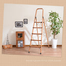 折りたたみ木目脚立〔5段〕 脚立 踏み台 5段 折りたたみ ステップ おしゃれ 軽量 スリム 手すり付き 家庭用 作業台 アルミ インテリア 木目調 ぼん家具