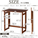 フォールディングテーブル 折りたたみデスク パソコンデスク 机 木製 おしゃれ ワークデスク 学習机 勉強机 pc 幅70 奥行45 作業台 北欧 コンパクト シンプル ぼん家具