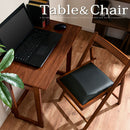 フォールディングテーブル＆チェア 折りたたみテーブル チェア セット 幅70 奥行45 デスクチェアセット パソコンデスク 折りたたみ ハイタイプ 椅子 木製 作業部屋 ぼん家具