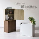 キューブボックス収納〔幅35cm・薄型〕 カラーボックス キューブボックス 収納ボックス 棚 2段 収納棚 扉付き 薄型 スリム 木製 おしゃれ 北欧 棚付き 収納 正方形 35cm 積み重ね ミニ ぼん家具