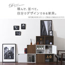 キューブボックス収納〔幅35cm・薄型〕 カラーボックス キューブボックス 収納ボックス 棚 2段 収納棚 扉付き 薄型 スリム 木製 おしゃれ 北欧 棚付き 収納 正方形 35cm 積み重ね ミニ ぼん家具