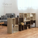 ディスプレイラック パズルラック L型 木製 本棚 オープンラック シェルフ 多目的収納 ディスプレイ ぼん家具