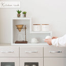 ディスプレイラック パズルラック L型 木製 本棚 オープンラック シェルフ 多目的収納 ディスプレイ ぼん家具