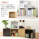 キューブボックス収納〔幅40cm〕 キューブボックス 収納ボックス カラーボックス 収納 木製 扉 スリム おしゃれ 本棚 ラック 収納棚 2段 積み重ね 本 cd dvd レコード 書類 ぼん家具