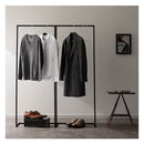 ハンガーラック ハンガーラック L型 スチール製 洋服 衣類 収納 シンプル スリム コート 軽量 玄関 寝室 ぼん家具