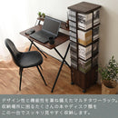 マルチタワーラック〔鍵付タイプ〕 本棚 回転 タワー ラック 扉付き 可動棚 鍵付き キャスター コミック ㏅ 大容量 縦収納 ぼん家具