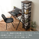 マルチタワーラック〔オープンタイプ〕 本棚 回転 タワー ラック 9段 可動棚 キャスター コミック 漫画 ㏅ 大容量 ディスプレイ ぼん家具