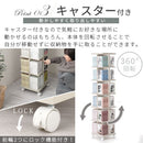 マルチタワーラック〔オープンタイプ〕 本棚 回転 タワー ラック 9段 可動棚 キャスター コミック 漫画 ㏅ 大容量 ディスプレイ ぼん家具