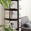 マルチタワーラック〔オープンタイプ〕 本棚 回転 タワー ラック 9段 可動棚 キャスター コミック 漫画 ㏅ 大容量 ディスプレイ ぼん家具