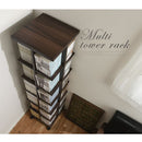 マルチタワーラック〔オープンタイプ〕 本棚 回転 タワー ラック 9段 可動棚 キャスター コミック 漫画 ㏅ 大容量 ディスプレイ ぼん家具