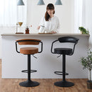 バーチェア カウンターチェア おしゃれ 昇降式 バーチェア 背もたれ 回転 丸椅子 ハイチェア カウンター 椅子 キッチンチェア 高さ調節 フットレスト 足置き ぼん家具