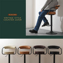 バーチェア カウンターチェア おしゃれ 昇降式 バーチェア 背もたれ 回転 丸椅子 ハイチェア カウンター 椅子 キッチンチェア 高さ調節 フットレスト 足置き ぼん家具