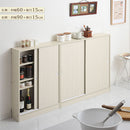 カウンター下収納〔幅60cm・奥行15cm〕 カウンター下収納 薄型 4段 可動棚 引き戸 食器棚 キャビネット キッチン 木目調 北欧 ぼん家具