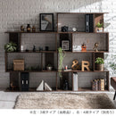 ディスプレイシェルフ〔3段ワイド〕 ディスプレイラック S型 3段 オープンラック シェルフ 収納棚 本棚 ディスプレイ A4 ぼん家具