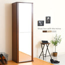 ミラー付きシューズラック シューズボックス シューズラック 下駄箱 靴箱 スリム 玄関収納 おしゃれ 靴 収納 靴箱収納 スニーカーボックス 靴棚 スニーカーケース げた箱 靴収納 ぼん家具