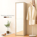 ミラー付きシューズラック シューズボックス シューズラック 下駄箱 靴箱 スリム 玄関収納 おしゃれ 靴 収納 靴箱収納 スニーカーボックス 靴棚 スニーカーケース げた箱 靴収納 ぼん家具