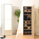 ミラー付きシューズラック シューズボックス シューズラック 下駄箱 靴箱 スリム 玄関収納 おしゃれ 靴 収納 靴箱収納 スニーカーボックス 靴棚 スニーカーケース げた箱 靴収納 ぼん家具