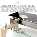 モダンコーヒーテーブル〔幅120cm〕 ローテーブル センターテーブル リビングテーブル おしゃれ 収納 棚付き ガラス 幅120 奥行60 高さ45 木製 脚 応接 モダン 黒 白 茶 ぼん家具