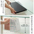 モダンコーヒーテーブル〔幅120cm〕 ローテーブル センターテーブル リビングテーブル おしゃれ 収納 棚付き ガラス 幅120 奥行60 高さ45 木製 脚 応接 モダン 黒 白 茶 ぼん家具