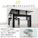 モダンコーヒーテーブル〔幅120cm〕 ローテーブル センターテーブル リビングテーブル おしゃれ 収納 棚付き ガラス 幅120 奥行60 高さ45 木製 脚 応接 モダン 黒 白 茶 ぼん家具