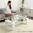 モダンコーヒーテーブル〔幅120cm〕 ローテーブル センターテーブル リビングテーブル おしゃれ 収納 棚付き ガラス 幅120 奥行60 高さ45 木製 脚 応接 モダン 黒 白 茶 ぼん家具