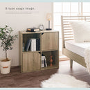 収納ボックス カラーボックス キューブボックス 2段 扉付き リビング収納 本棚 ディスプレイラック 約 幅60 奥行30 高さ60 cm ロータイプ 扉 収納棚 木製 収納 ぼん家具