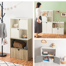 収納ボックス カラーボックス キューブボックス 2段 扉付き リビング収納 本棚 ディスプレイラック 約 幅60 奥行30 高さ60 cm ロータイプ 扉 収納棚 木製 収納 ぼん家具