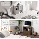 収納ボックス カラーボックス キューブボックス 2段 扉付き リビング収納 本棚 ディスプレイラック 約 幅60 奥行30 高さ60 cm ロータイプ 扉 収納棚 木製 収納 ぼん家具