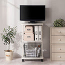 [ 幅45cm ] キャスター付きテレビ台 テレビ台 ハイタイプ テレビラック TV台 テレビ収納 収納棚 省スペース コンパクト 木製 木目調 3段 キャスター付き シンプル 一人暮らし ワンルーム ぼん家具