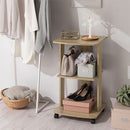 [ 幅45cm ] キャスター付きテレビ台 テレビ台 ハイタイプ テレビラック TV台 テレビ収納 収納棚 省スペース コンパクト 木製 木目調 3段 キャスター付き シンプル 一人暮らし ワンルーム ぼん家具