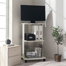 [ 幅45cm ] キャスター付きテレビ台 テレビ台 ハイタイプ テレビラック TV台 テレビ収納 収納棚 省スペース コンパクト 木製 木目調 3段 キャスター付き シンプル 一人暮らし ワンルーム ぼん家具