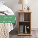 サイドテーブル〔オープン〕 サイドテーブル 木製 ベッドサイドテーブル ナイトテーブル おしゃれ オープンラック 北欧 スリム 収納 コンセント付き 木製 幅30 可動棚 ぼん家具