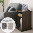 サイドテーブル〔オープン〕 サイドテーブル 木製 ベッドサイドテーブル ナイトテーブル おしゃれ オープンラック 北欧 スリム 収納 コンセント付き 木製 幅30 可動棚 ぼん家具