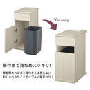 ゴミ箱付きサイドテーブル サイドテーブル ナイトテーブル 収納 ベッドサイドテーブル 棚 引き出し付き ゴミ箱 14L コンセント付き おしゃれ サイドチェスト 棚 スリム 木製 ぼん家具