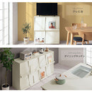 フラップチェスト フラップチェスト 4扉付き ディスプレイラック 本棚 収納 A4 キャビネット 木目調 ぼん家具