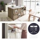 多目的ラック 本棚 cdラック 薄型 カラーボックス 収納棚 扉付き ディスプレイラック おしゃれ 木製 スライド 大容量 幅90 高さ90 フラップ扉 コミック収納 前後2列 棚 ぼん家具