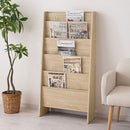 雑誌・パンフレットラック マガジンラック 木製 自立型 5段 雑誌 絵本 パンフレットスタンド 薄型 ぼん家具