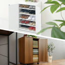 コンパクトシューズラック 下駄箱 シューズボックス シューズラック おしゃれ 収納 スリム 靴箱 扉付き 北欧 木製 キャスター 靴置き インテリア オフィス 玄関 ぼん家具