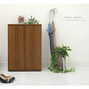 コンパクトシューズラック 下駄箱 シューズボックス シューズラック おしゃれ 収納 スリム 靴箱 扉付き 北欧 木製 キャスター 靴置き インテリア オフィス 玄関 ぼん家具