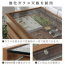 ガラスコレクションケース付チェスト チェスト 5段 脚付き ガラス天板 タンス 衣類収納 アクセサリー ディスプレイ 木目調  ぼん家具