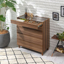 ガラスコレクションケース付チェスト チェスト 5段 脚付き ガラス天板 タンス 衣類収納 アクセサリー ディスプレイ 木目調  ぼん家具