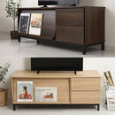 [ 幅120cm ] フラップ扉付きテレビ台 テレビ台 ローボード テレビボード 120cm テレビラック おしゃれ 32型 42型 50型 リビング収納 木製 収納 脚付き 扉 フラップ 引き出し A4 ぼん家具