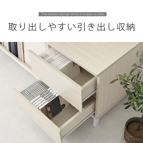 [ 幅120cm ] フラップ扉付きテレビ台