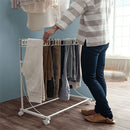 スラックスハンガー〔1段ワイド〕 ハンガーラック スラックスハンガー キャスター付き 約 かけ幅27cm 高さ 伸縮 1段 スラックス ハンガー ラック ズボン スラックス掛け スラックス収納 ぼん家具